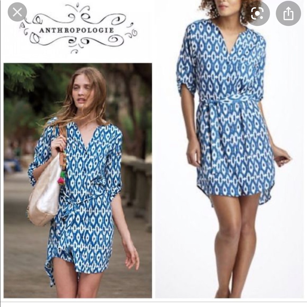 Anthropologie Maeve Ikat Dress